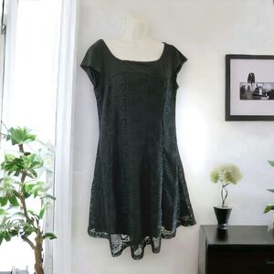 Black Short lacey dress size 12